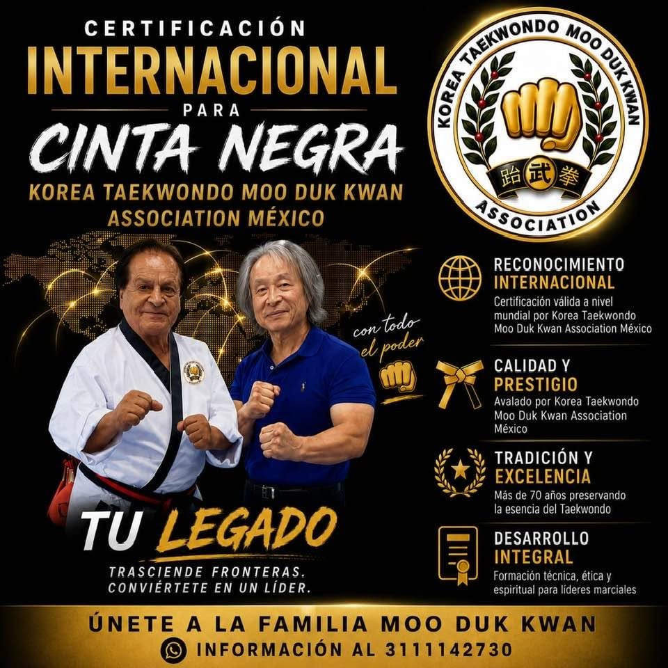 Certificación internacional de cinta negra, Mtro. Carlos Hernández y Gran Maestro